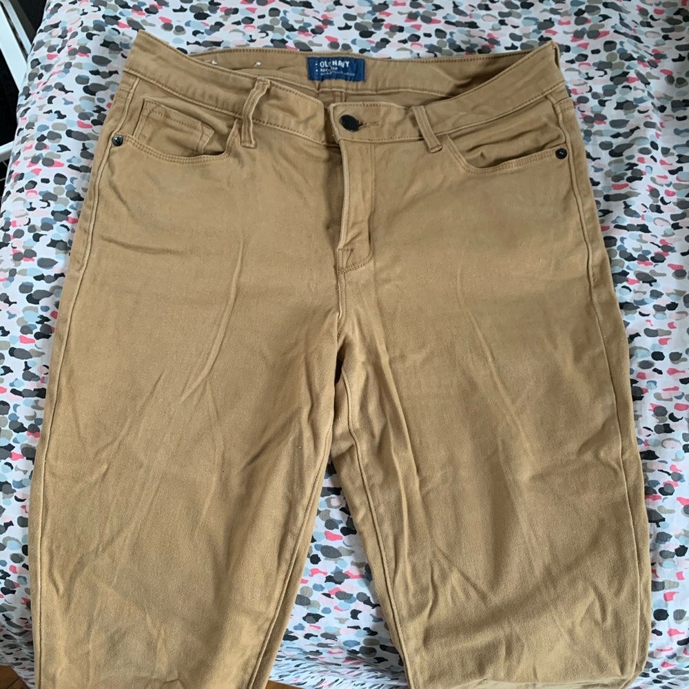 Khaki skinny jeans